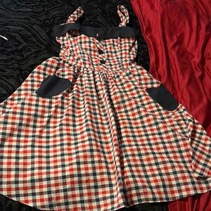 Custommade vintage inspired Checkered dress